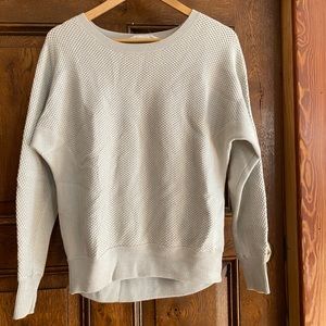 Athleta light gray textured sweater